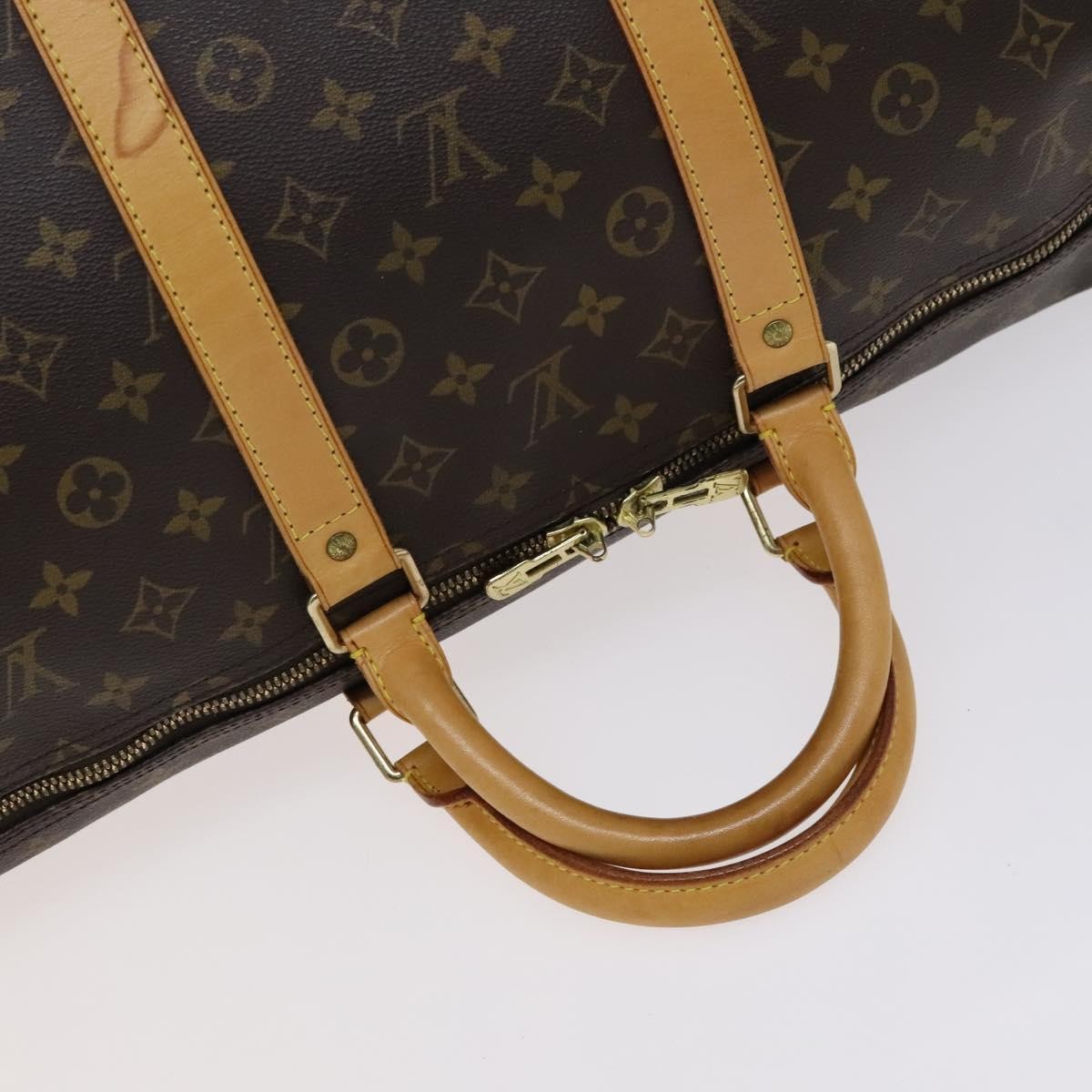 Louis Vuitton Keepall Bag Monogram Canvas, BROWN, CANVAS, Travel bag