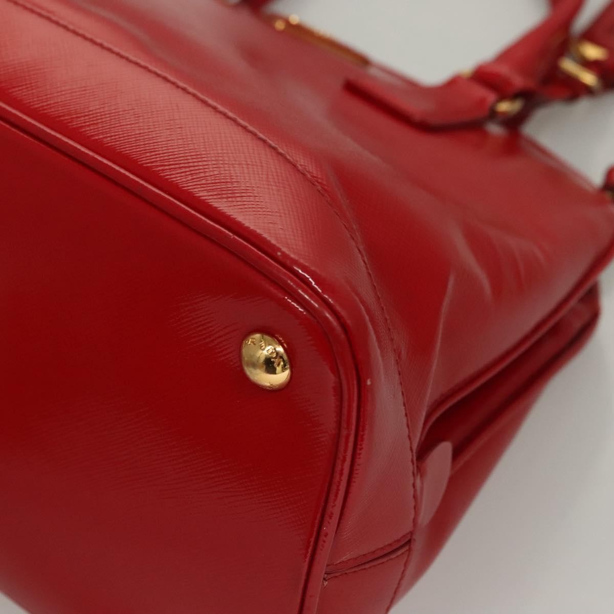 Prada Open Promenade Bag Vernice Saffiano Leather, RED, PATENT_LEATHER, Handbag