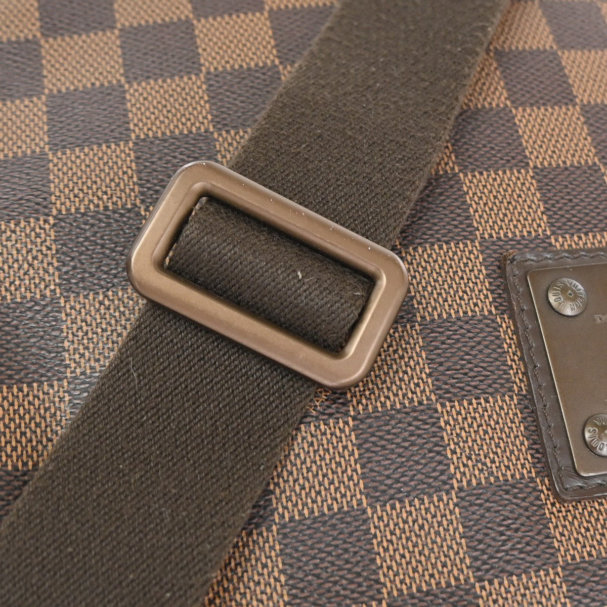 Louis Vuitton Brooklyn Handbag Damier, Brown, Canvas, Shoulder Bag