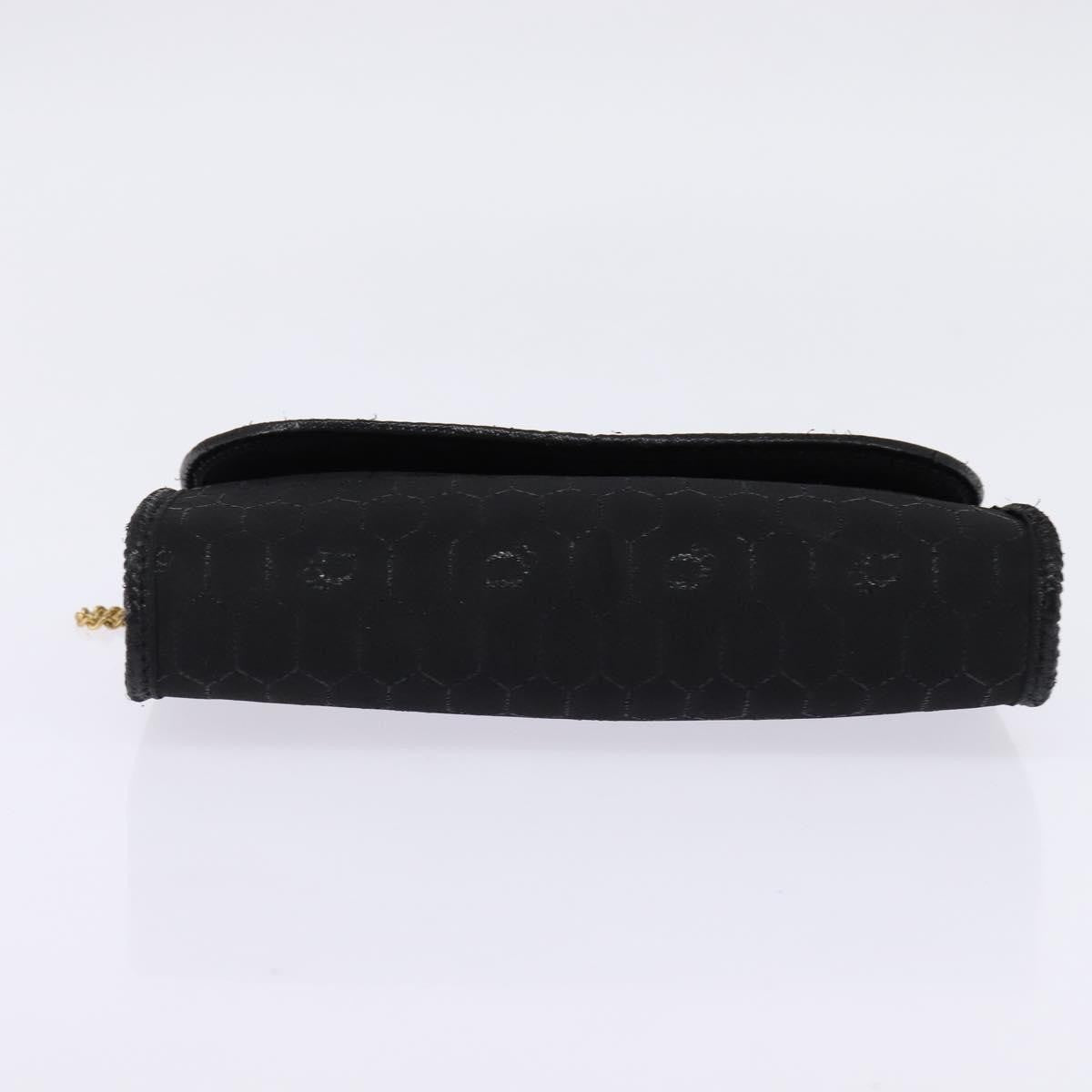 Christian Dior Vintage Honeycomb Flap Crossbody Bag Coated Canvas, BLACK, CANVAS, Clutche & pouche