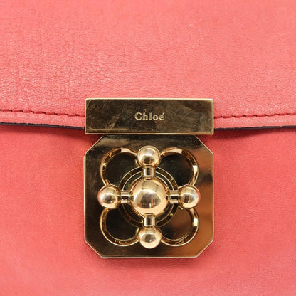 Chloe Elsie Crossbody Bag Leather, PINK, LEATHER, Shoulder bag