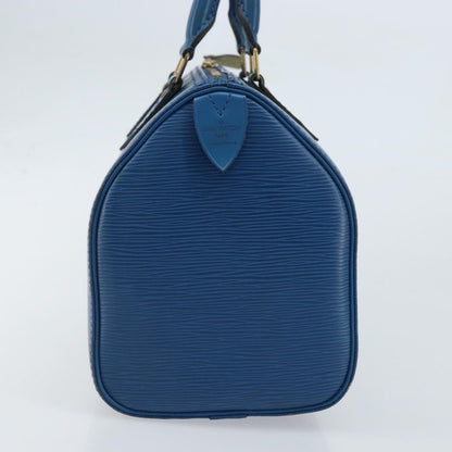 Louis Vuitton Speedy Handbag Epi Leather, BLUE, LEATHER, Handbag