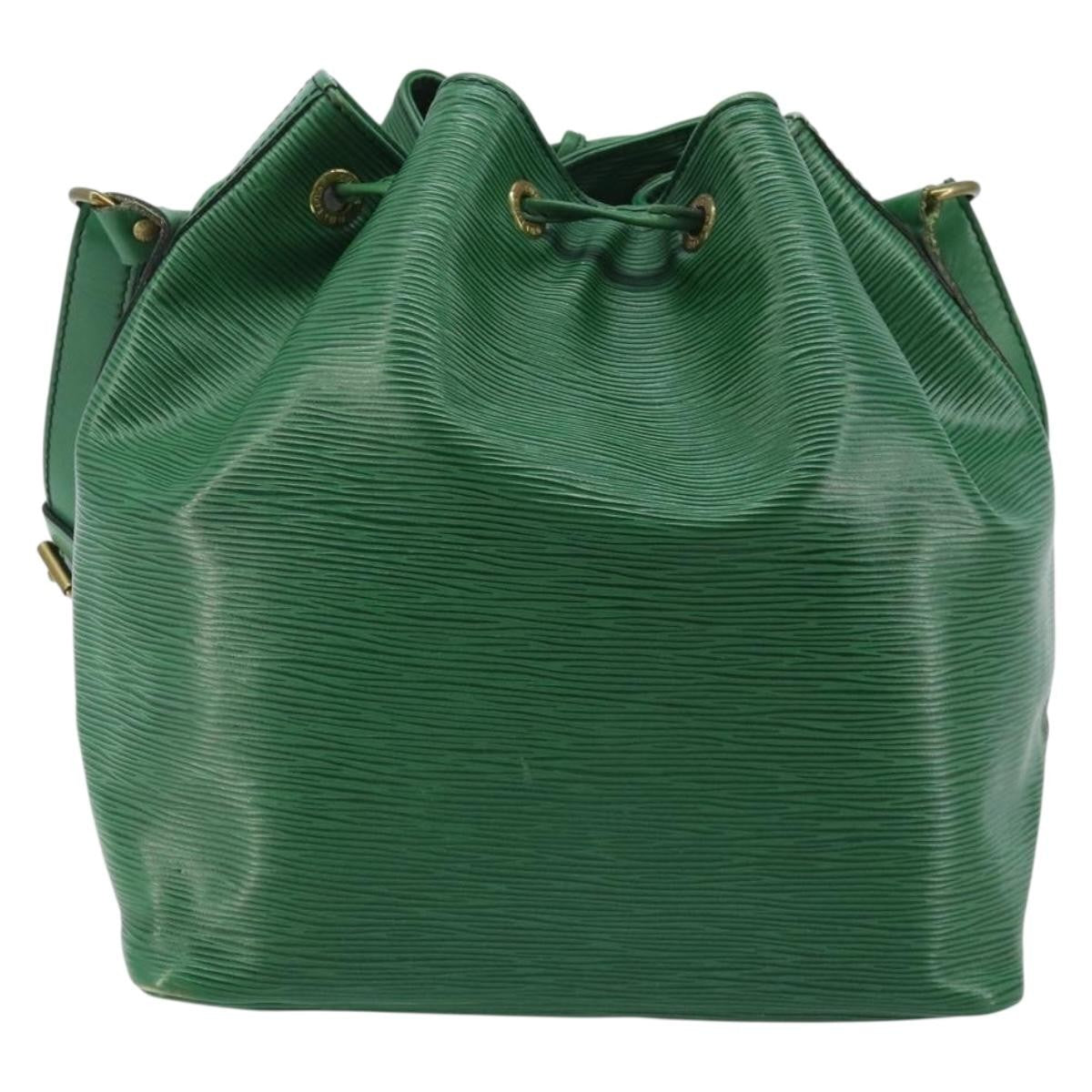 Louis Vuitton Petit Noe Handbag Epi Leather, Green, Leather, Shoulder Bag