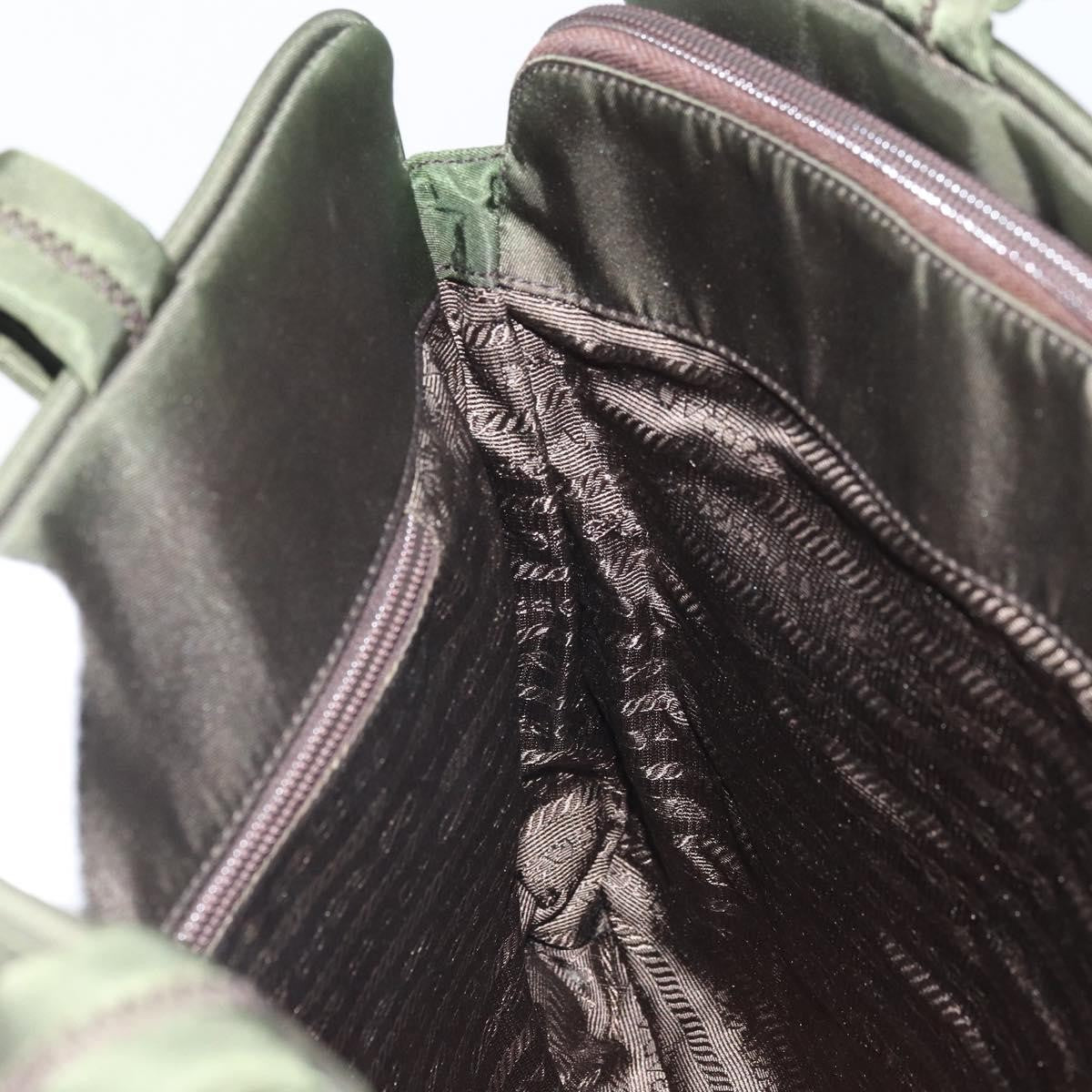 Prada Vintage Zip Handbag Tessuto, GREEN, NYLON, Handbag