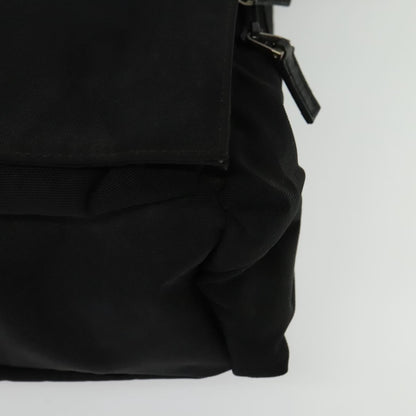 Gucci Side Pocket Flap Messenger Bag Nylon, BLACK, NYLON, Shoulder bag