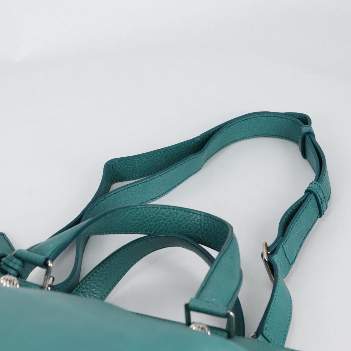 Celine Orlov Handbag Leather, TURQUOISE, LEATHER, Handbag