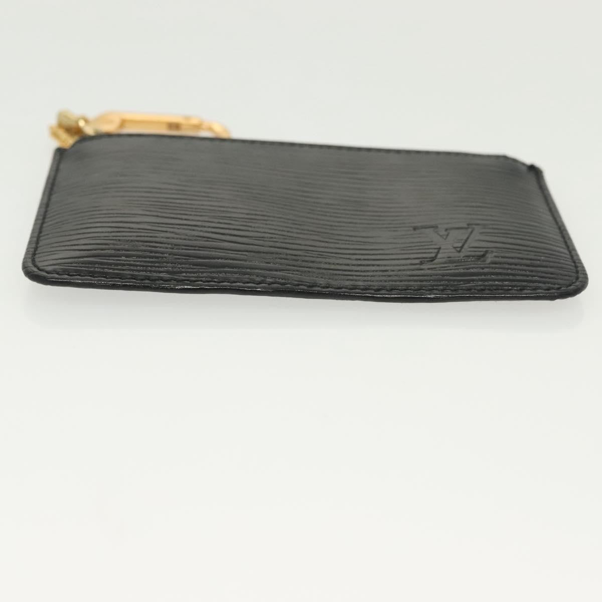 Louis Vuitton Pochette Clés Epi, BLACK, LEATHER, Wallets