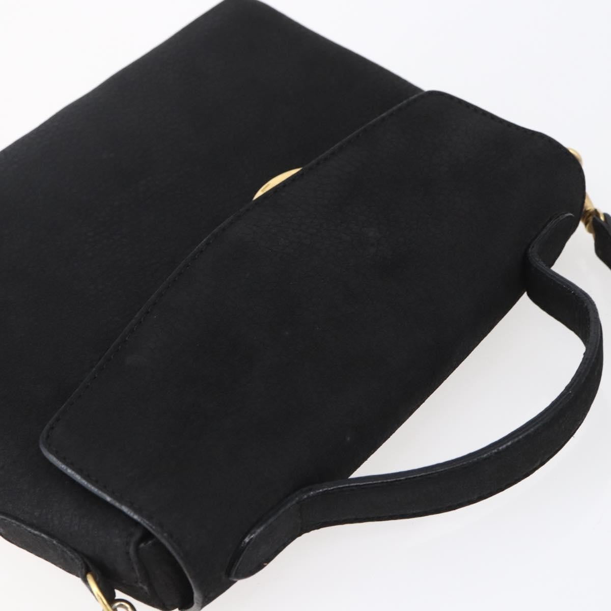 Celine Circle Logo Shoulder Bag Leather, BLACK, LEATHER, Shoulder bag