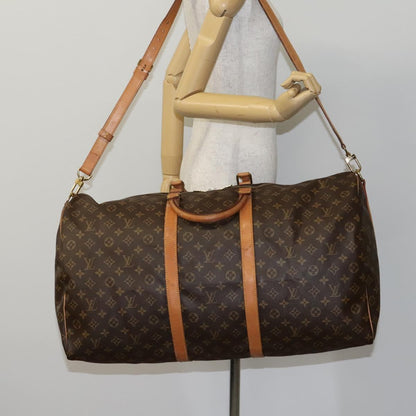 Louis Vuitton Keepall Bandouliere Bag Monogram Canvas, BROWN, CANVAS, Travel bag