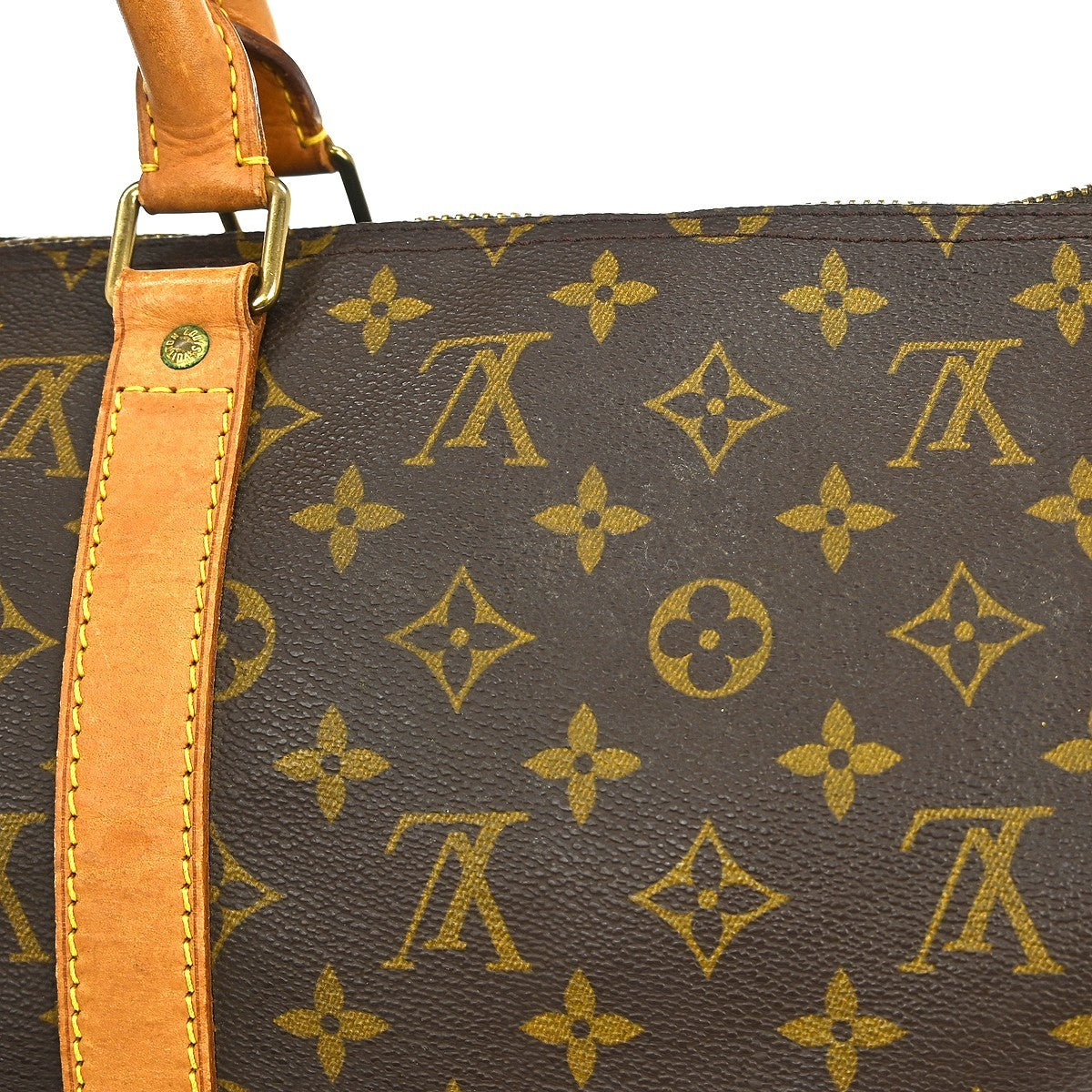 Louis Vuitton Keepall Bag Monogram Canvas, BROWN, CANVAS, Travel bag
