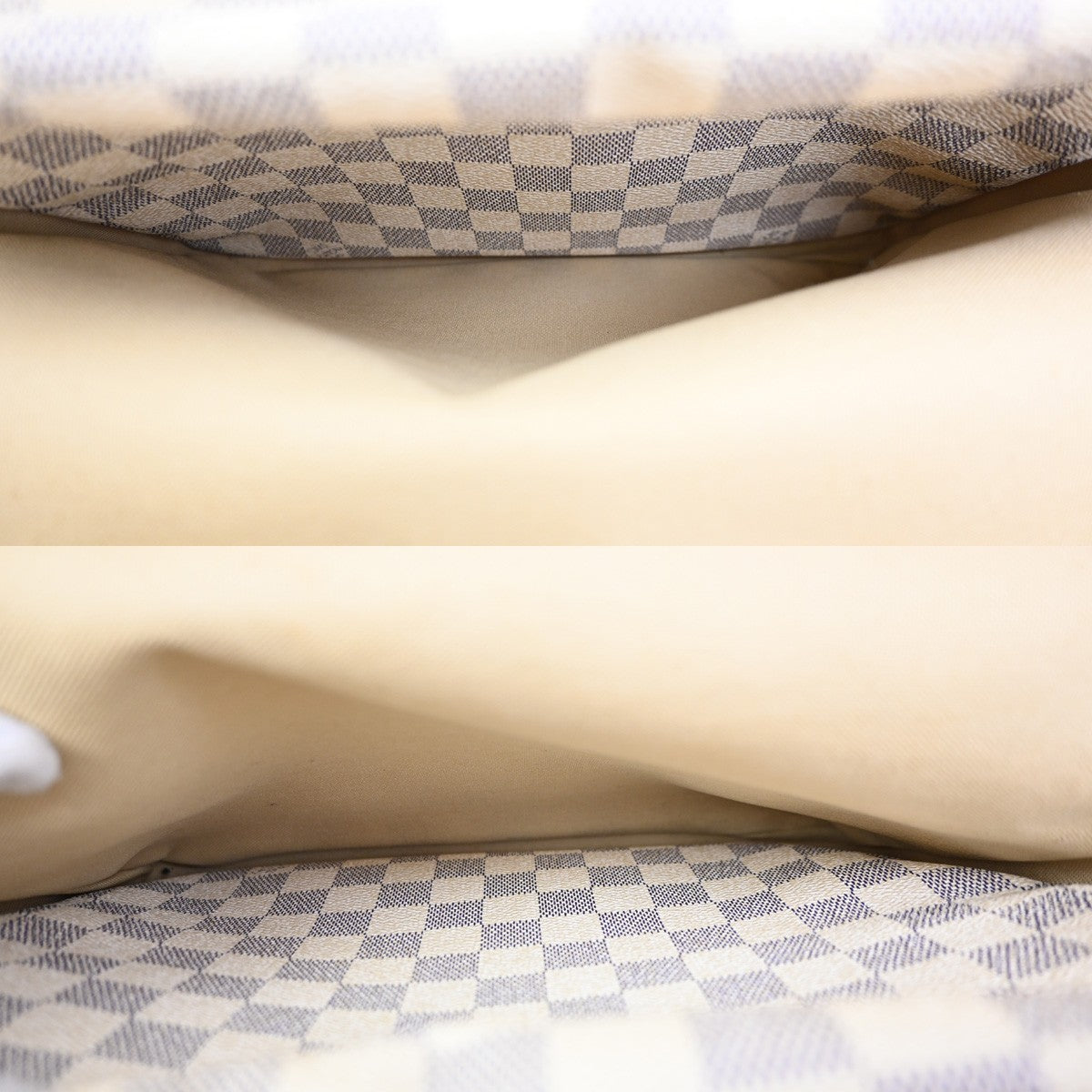 Louis Vuitton Naviglio Handbag Damier, WHITE, CANVAS, Shoulder bag