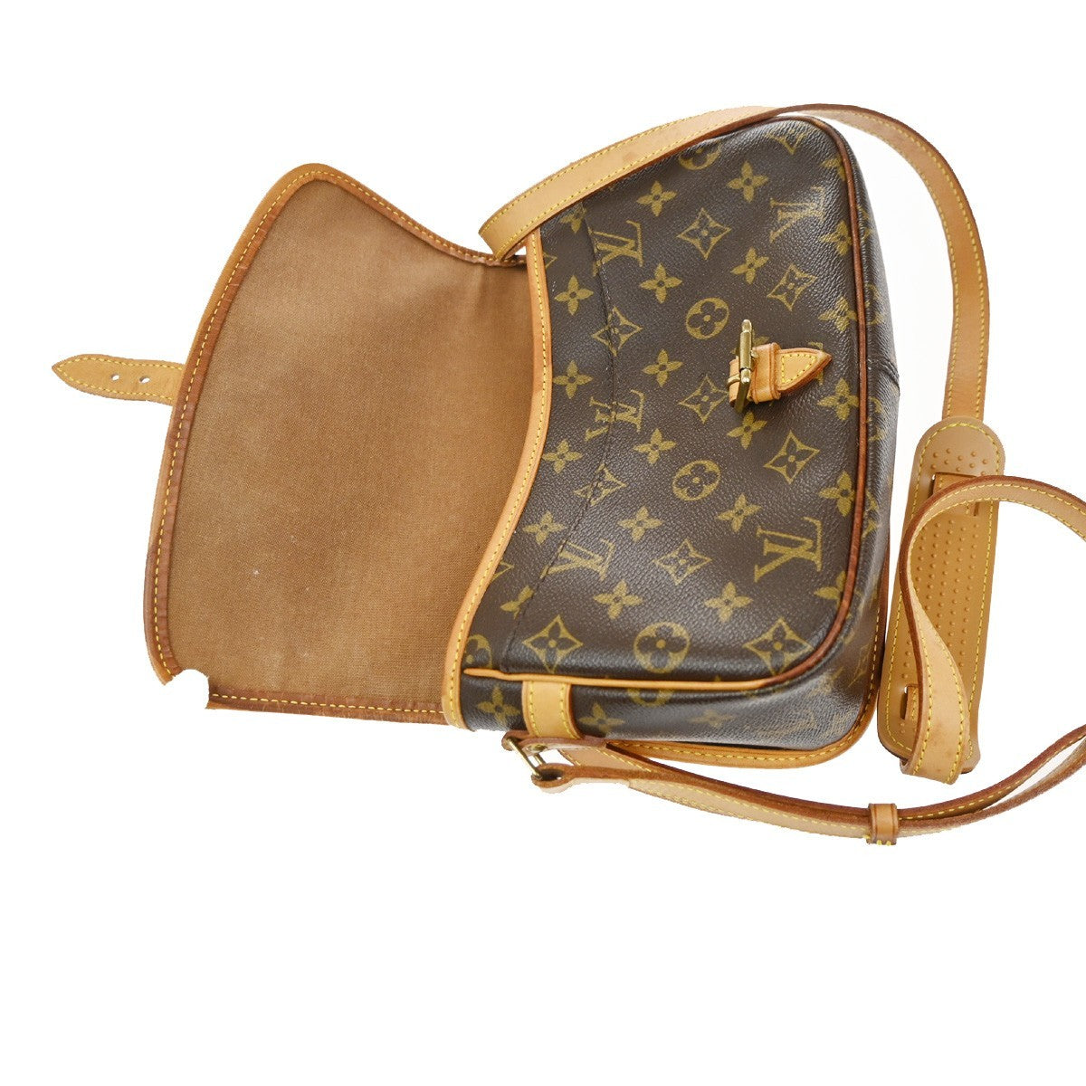 Louis Vuitton Sologne Handbag Monogram Canvas, BROWN, CANVAS, Shoulder bag