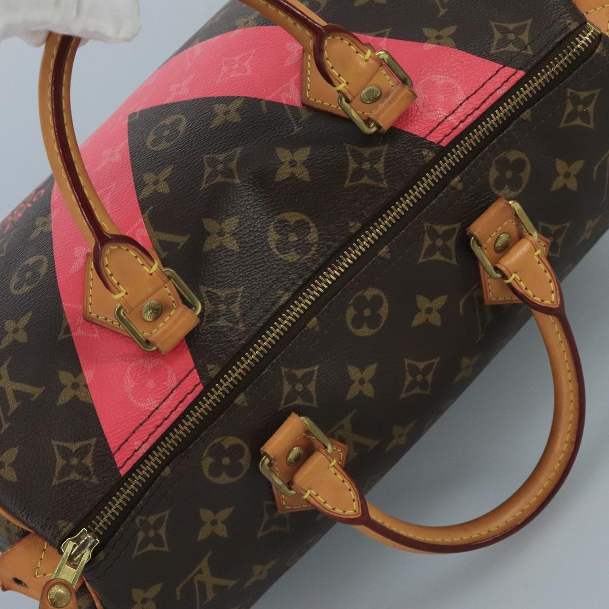 Louis Vuitton Speedy Handbag Limited Edition V Monogram Canvas, BROWN, CANVAS, Handbag