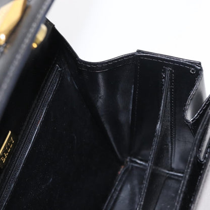 Bally Vintage Handbag Leather, BLACK, LEATHER, Handbag