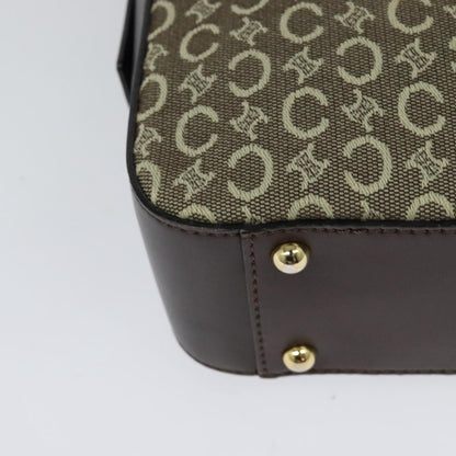 Celine C Macadam Handbag Canvas, Gray, Canvas, Handbag