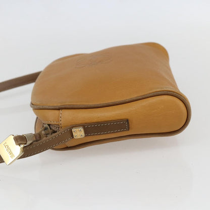 Loewe Anagram Shoulder Bag Leather, BEIGE, LEATHER, Shoulder bag