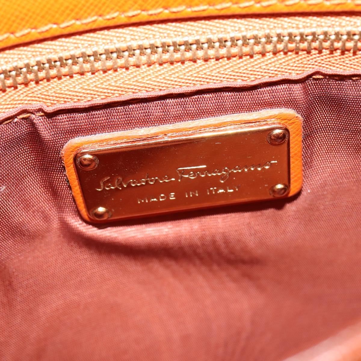 Salvatore Ferragamo Vala tote Leather, ORANGE, LEATHER, Tote bag