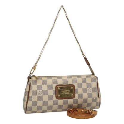 Louis Vuitton Eva Handbag Damier, WHITE, CANVAS, Shoulder bag