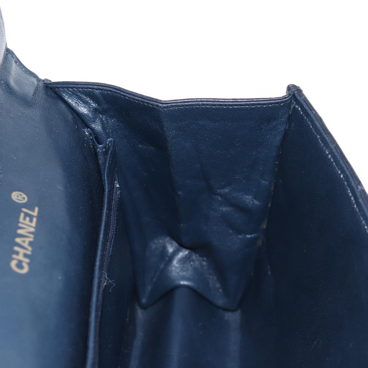 Chanel Vintage Envelope Flap Shoulder Bag Quilted Lambskin, BLACK, LACE, Shoulder bag
