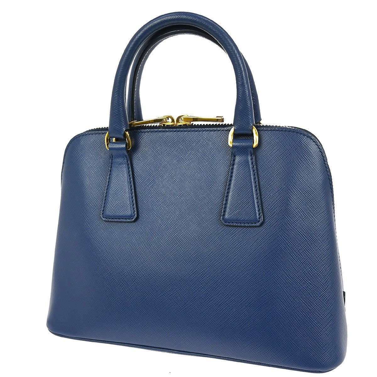 Prada Promenade Bag Saffiano Leather, BLUE, LEATHER, Handbag
