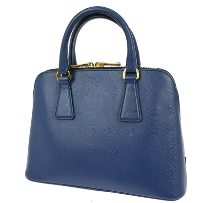 Prada Promenade Bag Saffiano Leather, BLUE, LEATHER, Handbag