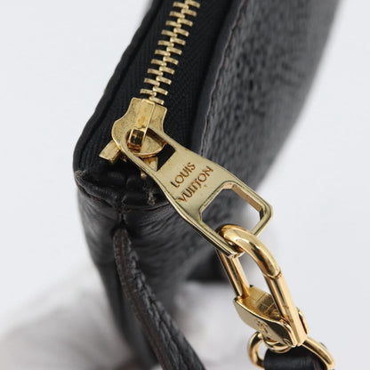 Louis Vuitton Selene Pochette Mahina Leather, Black, Leather, Clutch