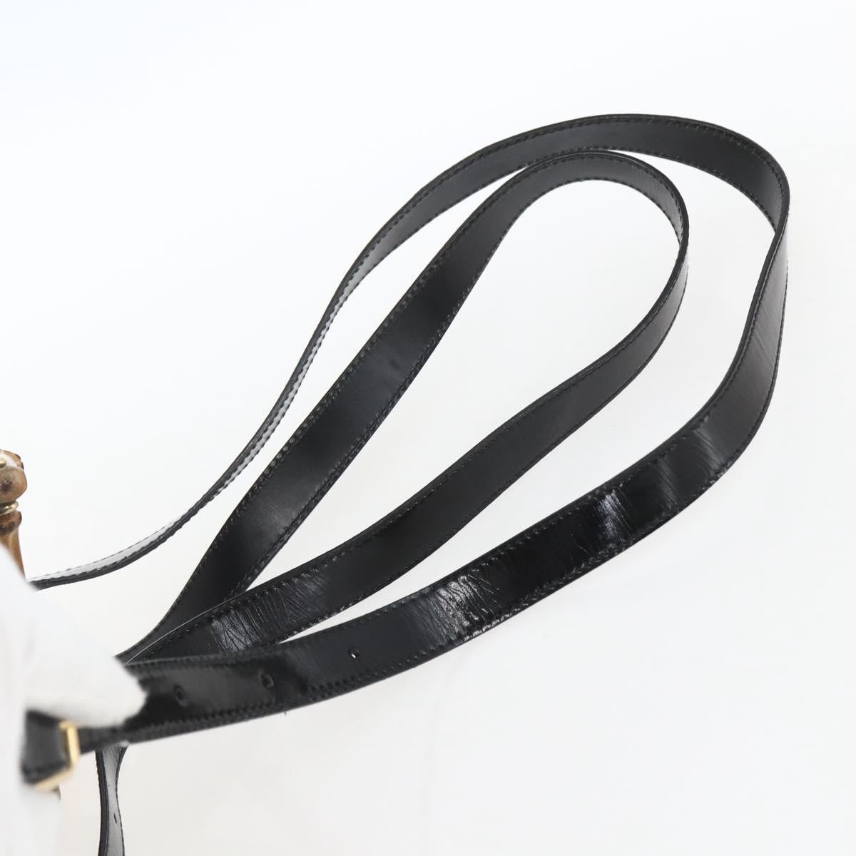 Gucci Vintage Bamboo Backpack Patent, BLACK, PATENT_LEATHER, Backpack