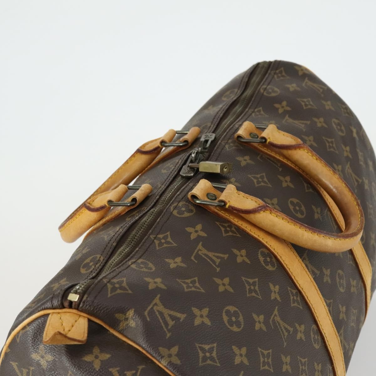 Louis Vuitton Keepall Bag Monogram Canvas, BROWN, CANVAS, Travel bag