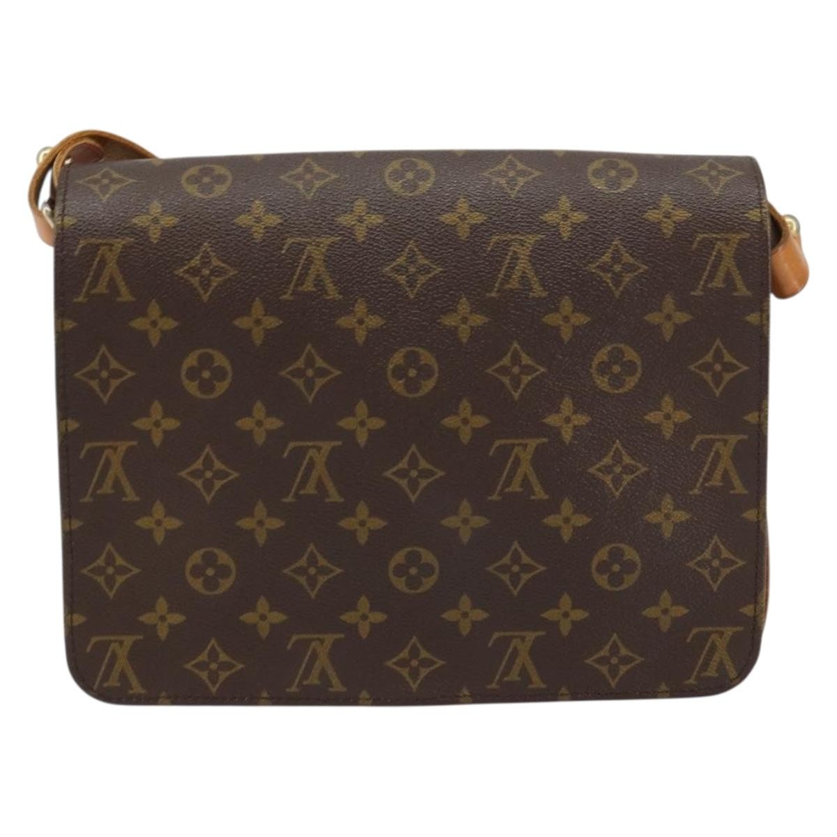Louis Vuitton Cartouchiere Handbag Monogram Canvas, BROWN, CANVAS, Shoulder bag