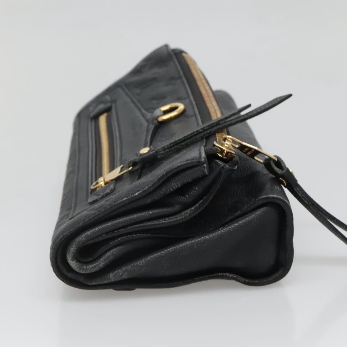 Louis Vuitton Petillante Clutch Monogram Empreinte Leather, BLACK, LEATHER, Clutche & pouche