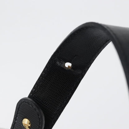 Celine Circle Logo Shoulder Bag Leather, BLACK, LEATHER, Shoulder bag