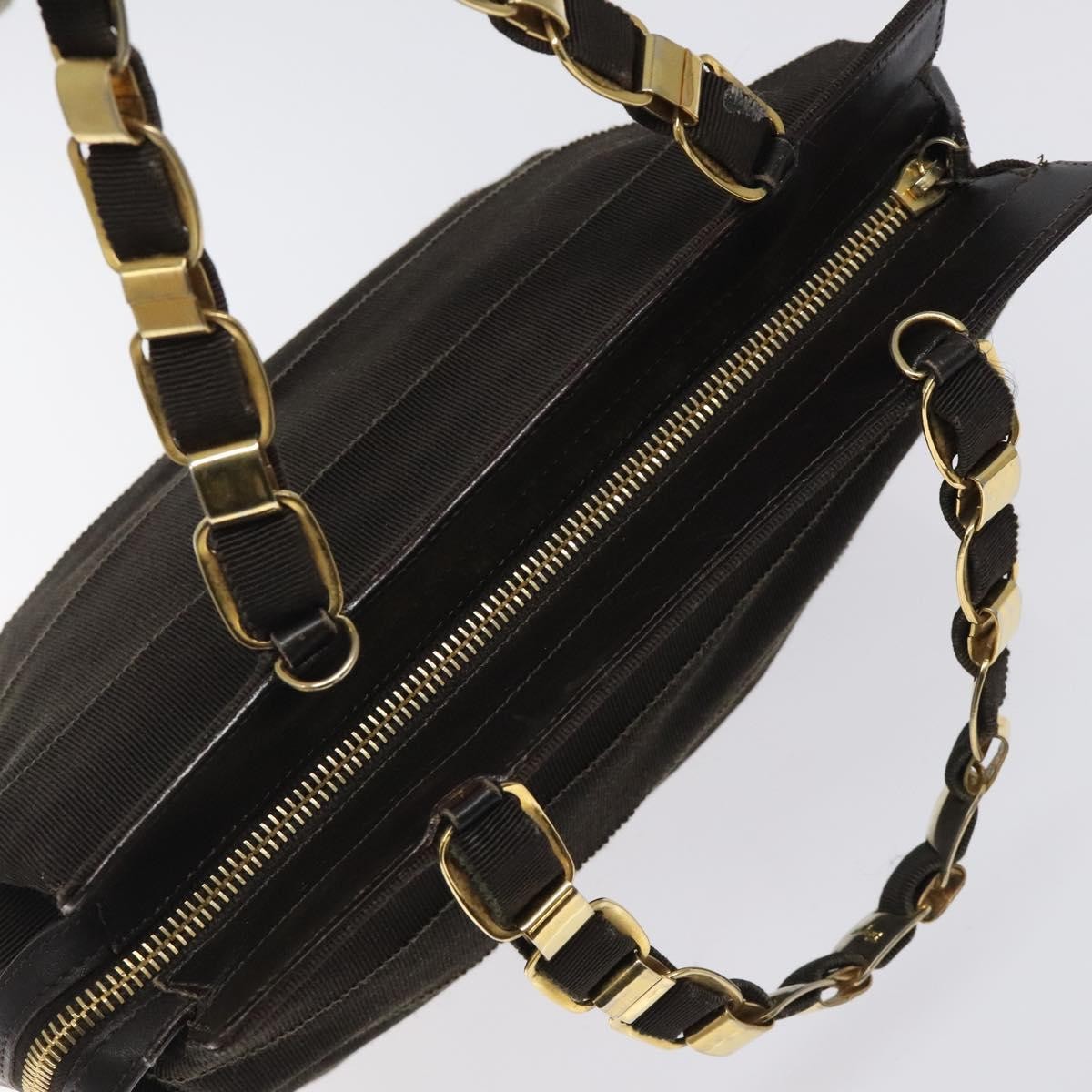 Salvatore Ferragamo Vala Handbag Canvas, BROWN, CANVAS, Handbag