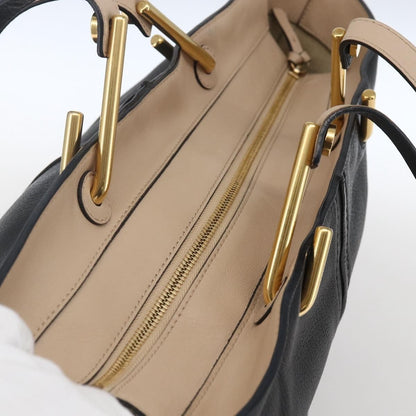 Chloe Keri Tote Leather, BLACK, LEATHER, Tote bag