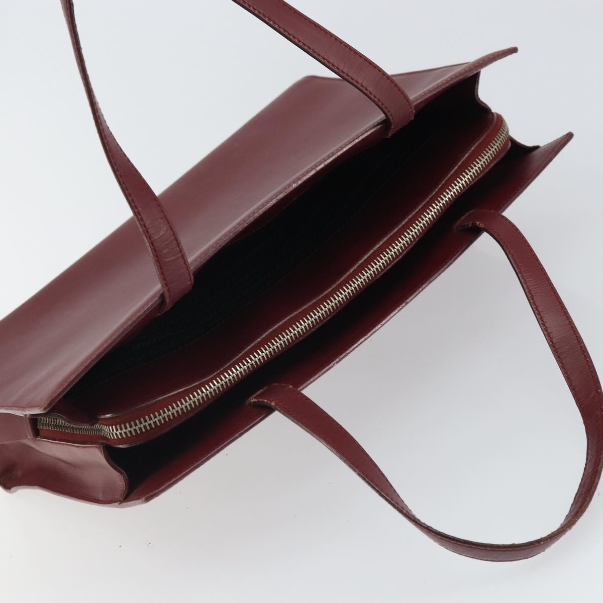 Prada Vintage Handbag Leather, BURGUNDY, LEATHER, Handbag
