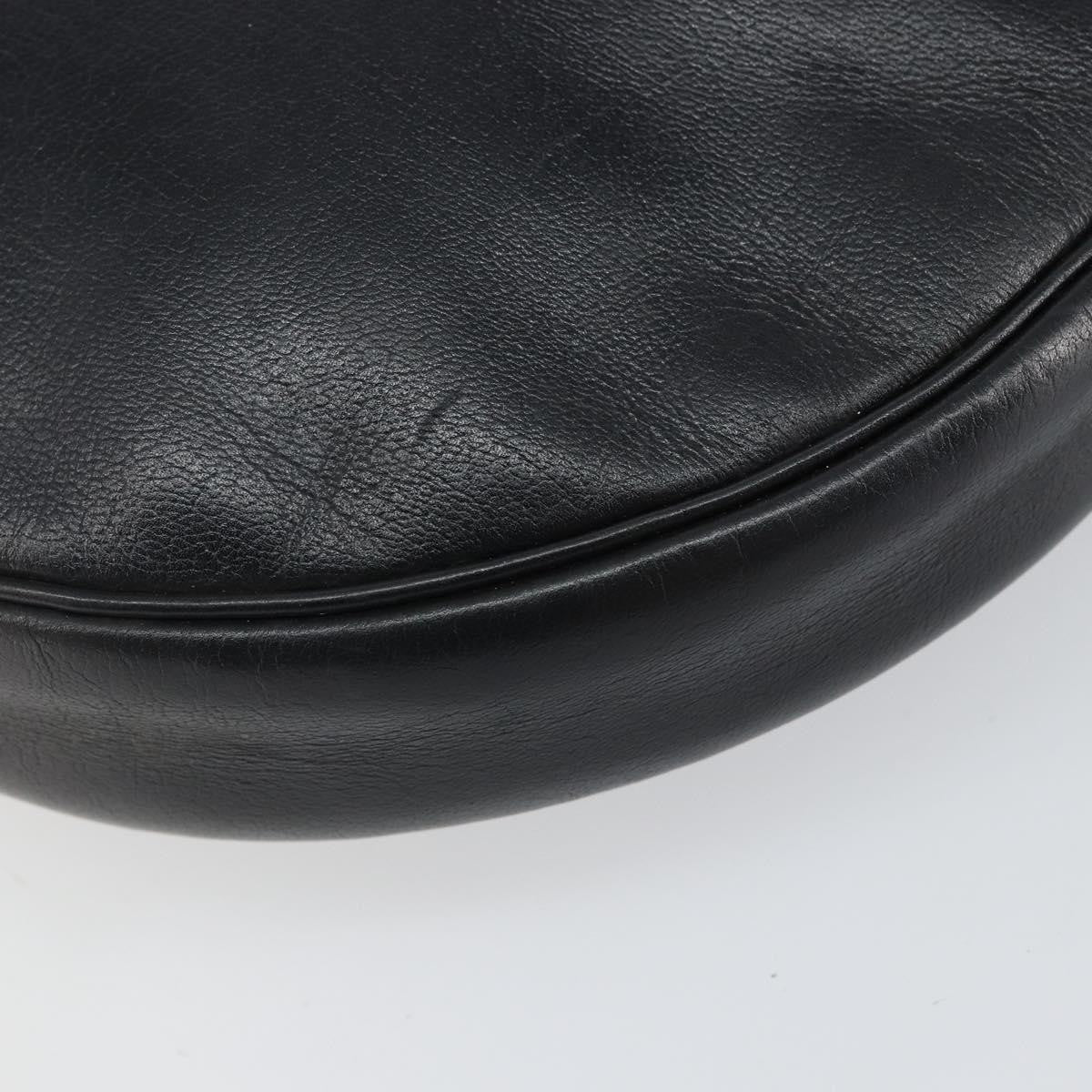 Christian Dior Vintage Shoulder Bag Leather, NAVY, LEATHER, Shoulder bag