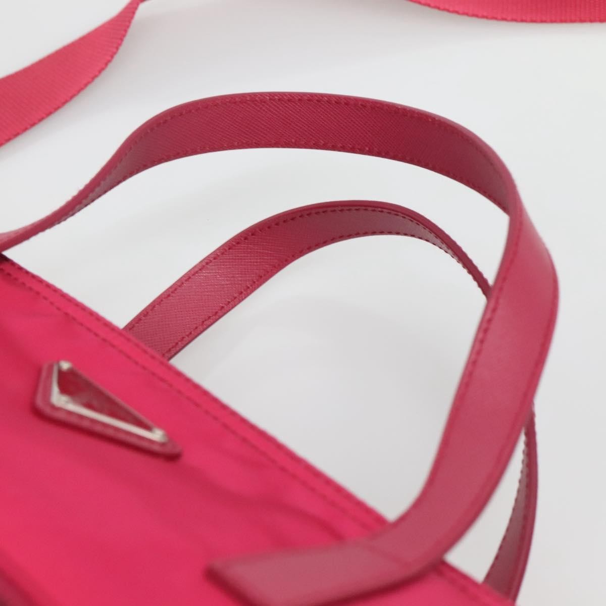 Prada Convertible Front Pocket Tote Tessuto, PINK, NYLON, Tote bag