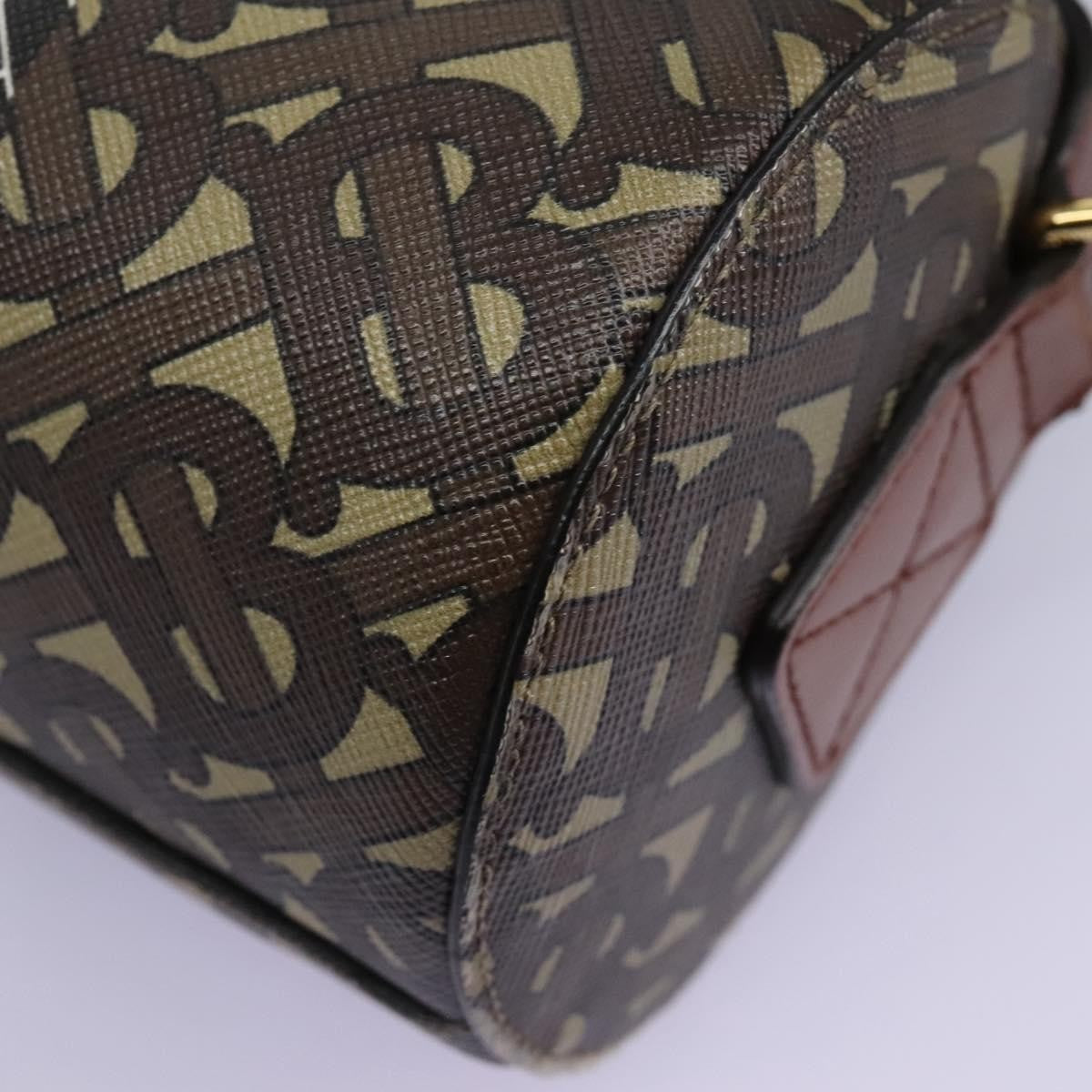Burberry Barrel Crossbody Bag Monogram E-Canvas, BROWN, CANVAS, Crossbody bag