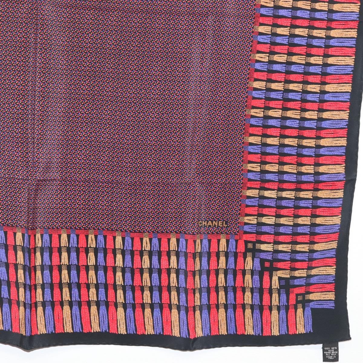 Chanel Carré 90 Silk, PURPLE, SILK, Scarve & shawl