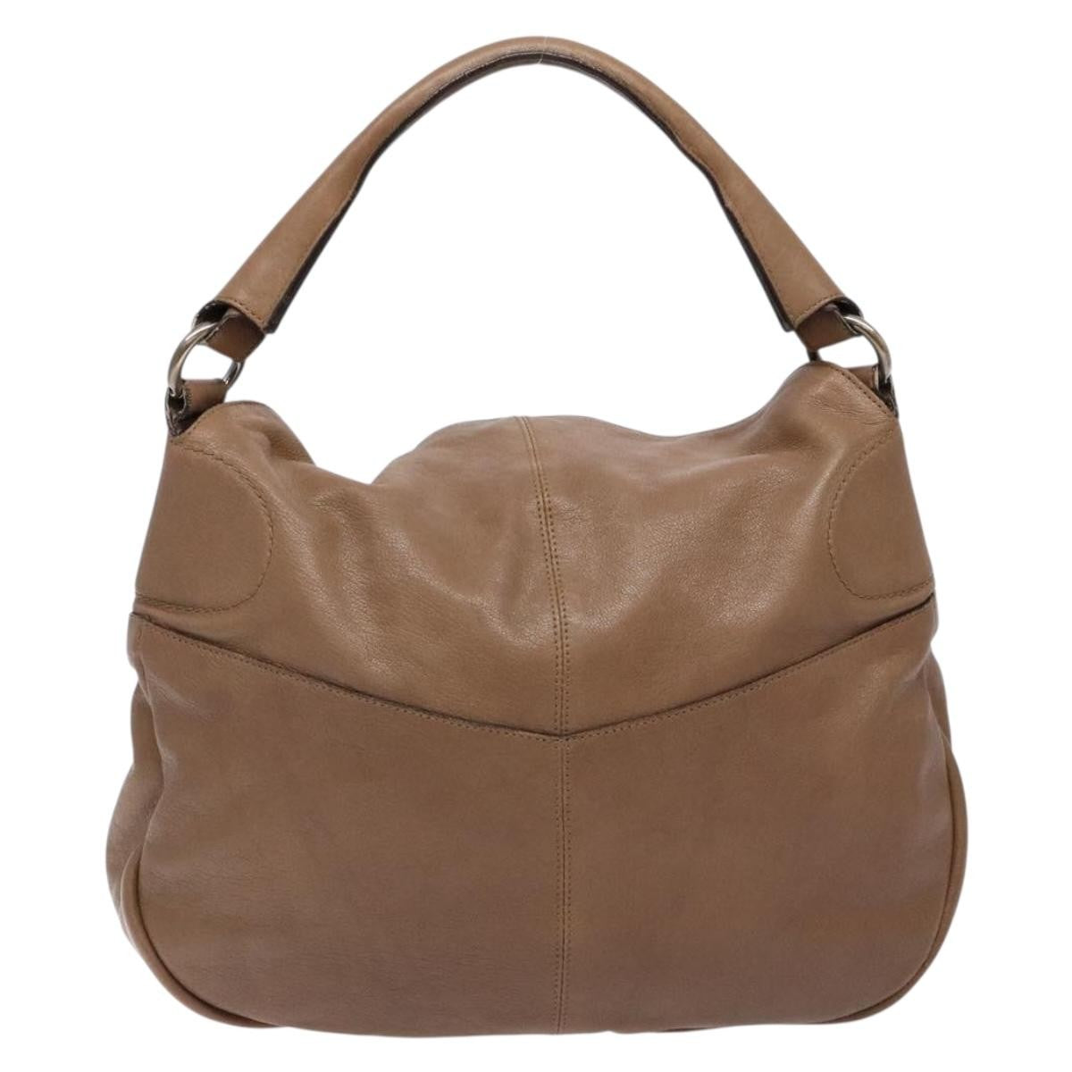 Salvatore Ferragamo Vintage Handbag Leather, BROWN, LEATHER, Handbag