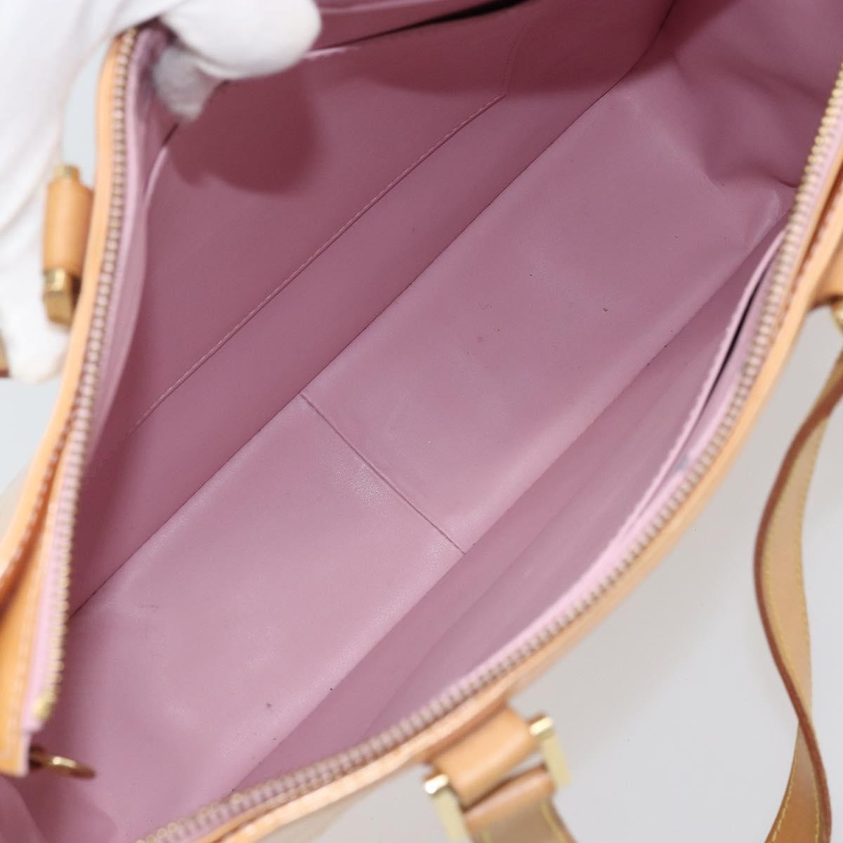 Louis Vuitton Columbus Handbag Monogram Vernis, Beige, Patent Leather, Tote Bag