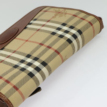 Burberry Nova check Pochette Canvas, BEIGE, CANVAS, Clutche & pouche