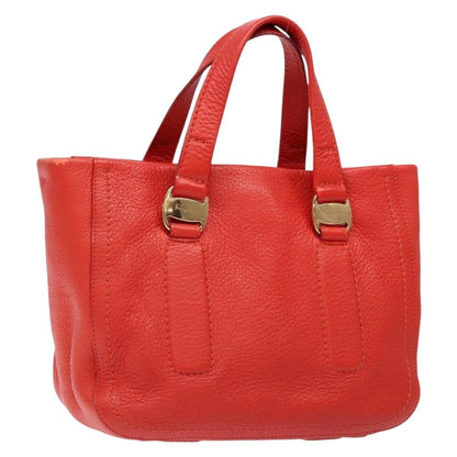 Salvatore Ferragamo Vala Handbag Leather, RED, LEATHER, Handbag