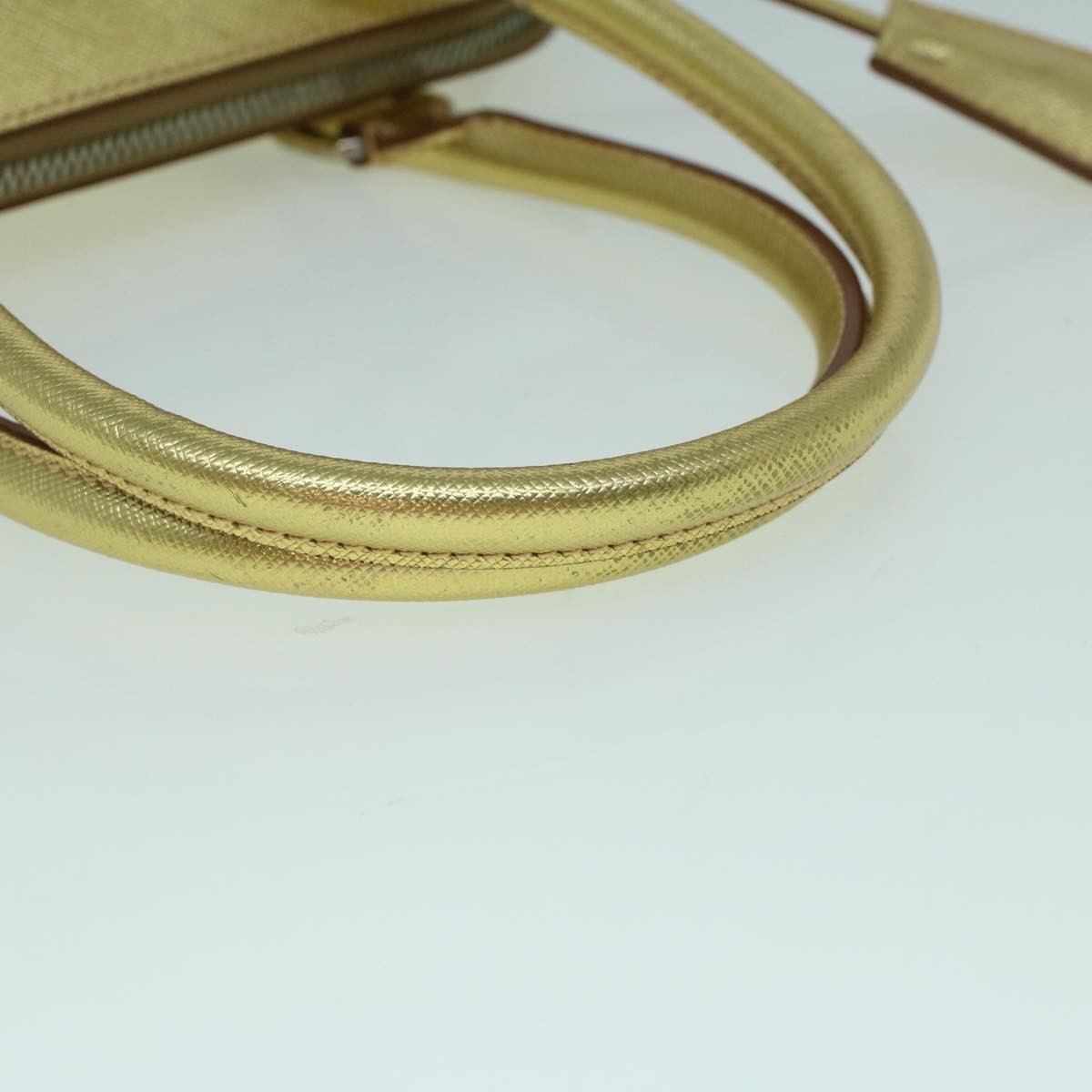 Prada Promenade Bag Saffiano Leather, GOLD, LEATHER, Handbag