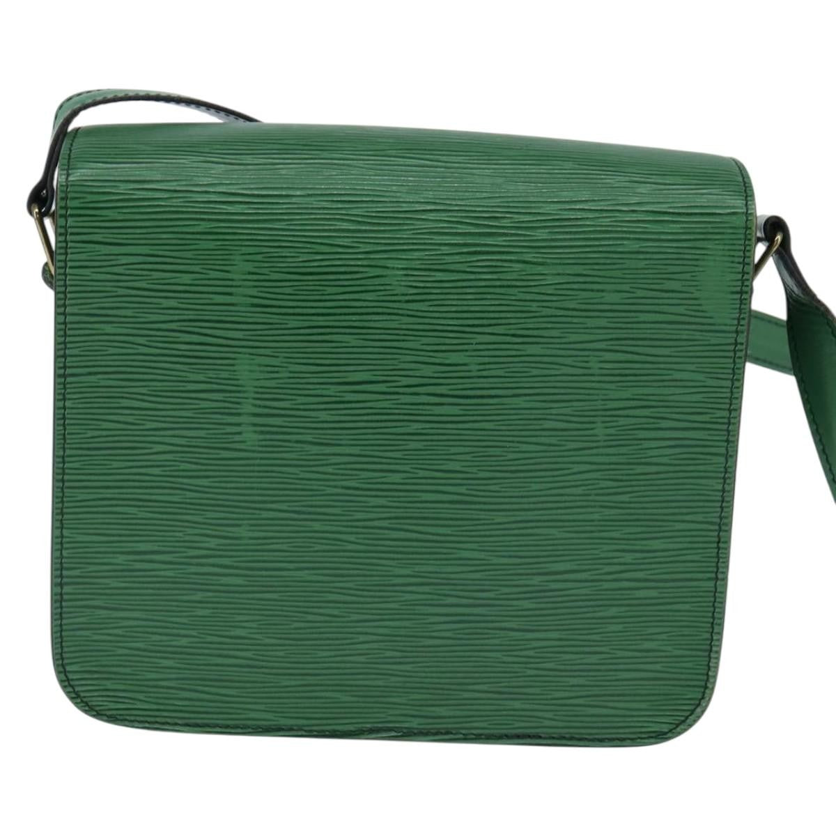 Louis Vuitton Cartouchiere Handbag Epi Leather, GREEN, LEATHER, Shoulder bag