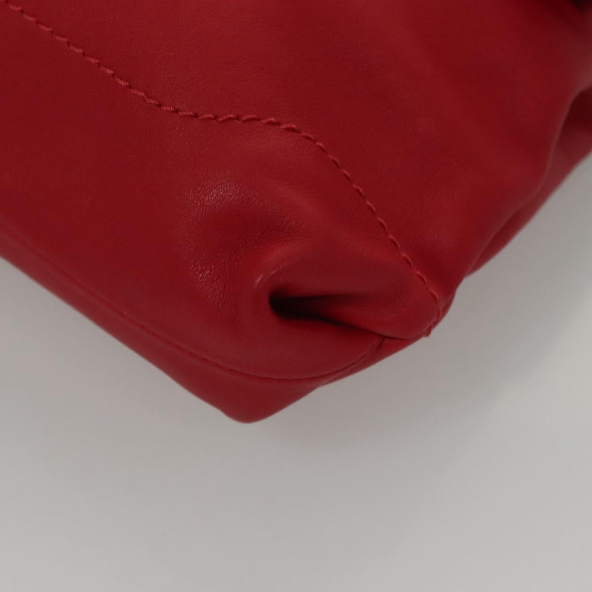 Salvatore Ferragamo Gancini Chain Shoulder bag Leather, RED, LEATHER, Shoulder bag