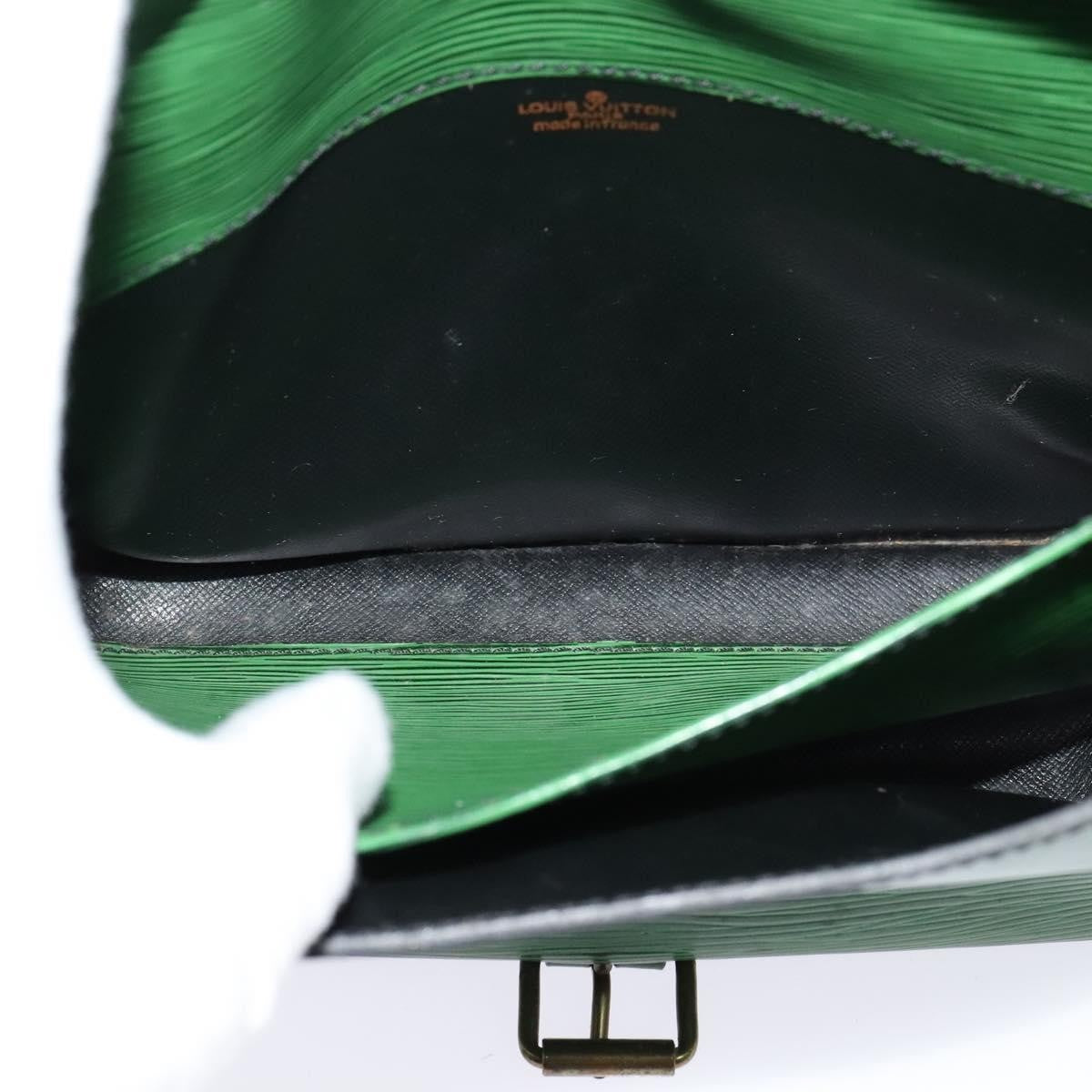 Louis Vuitton Cartouchiere Handbag Epi Leather, Green, Leather, Shoulder Bag