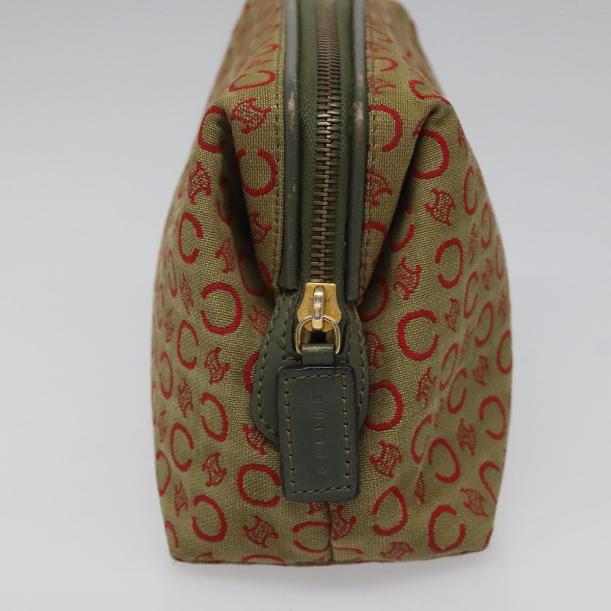 Celine C Macadam Pouch Canvas, BEIGE, CANVAS, Clutche & pouche