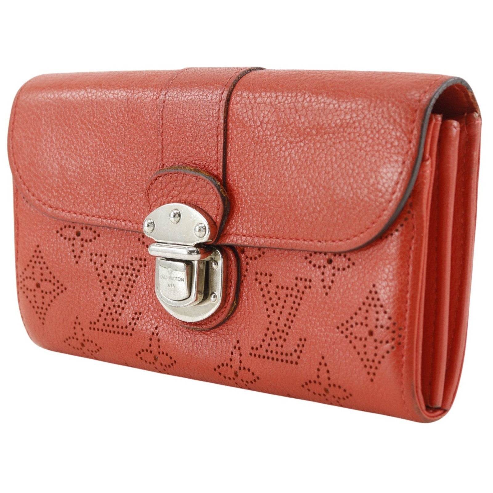 Louis Vuitton Iris Wallet Mahina Leather, Red, Leather, Wallet