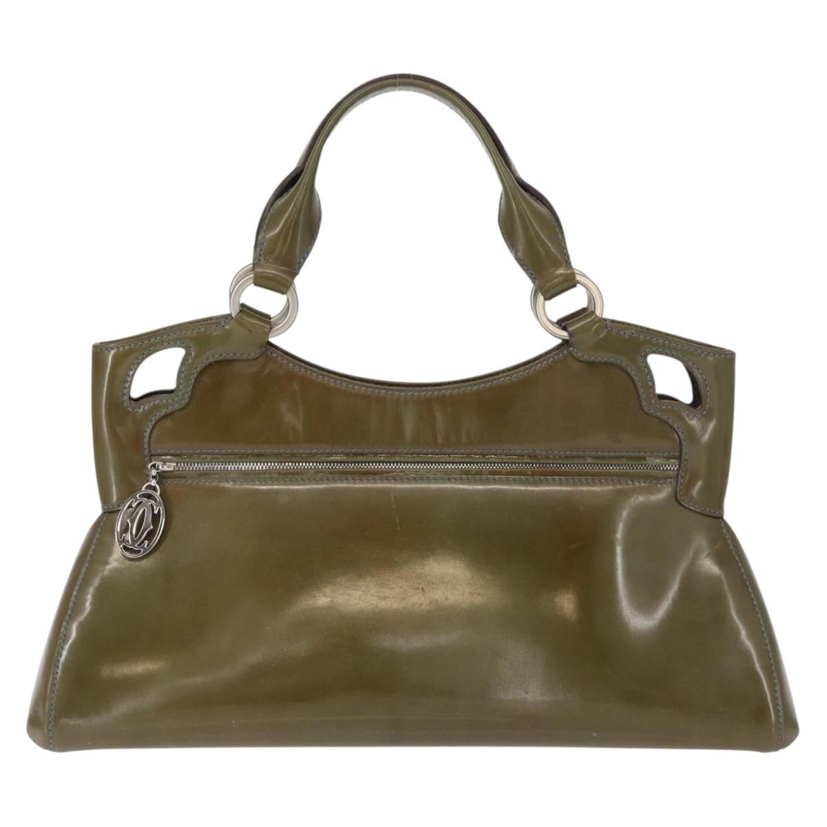 cartier Marcello Handbag Patent leather, KHAKI, PATENT_LEATHER, Handbag