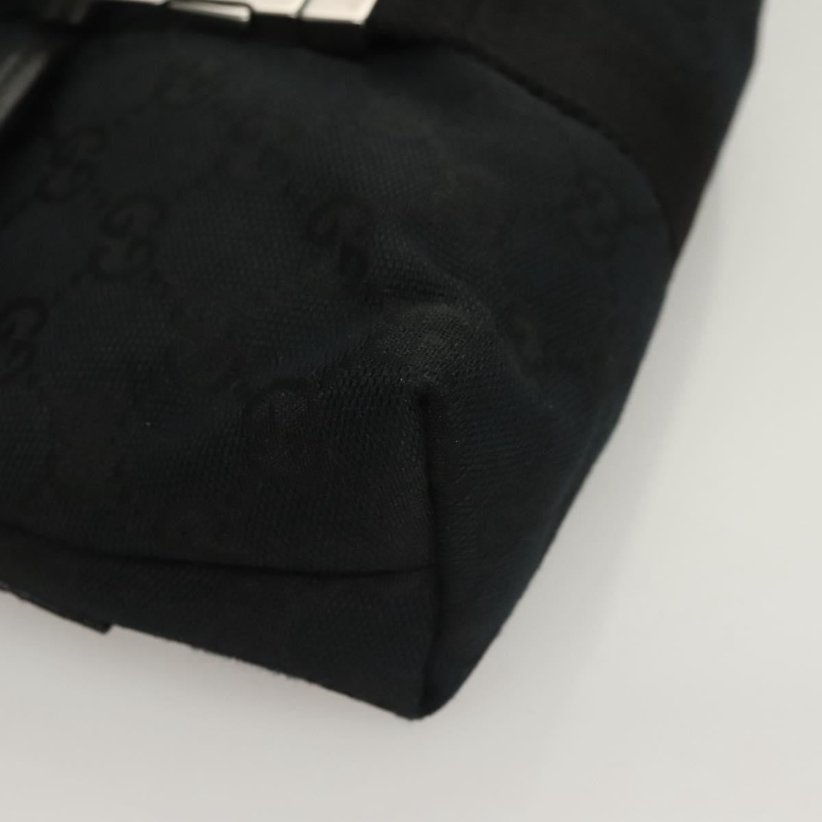 Gucci Buckle Belt Bag GG Canvas, Black, Canvas, Belt
